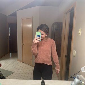 Light Pink Knit Sweater Top